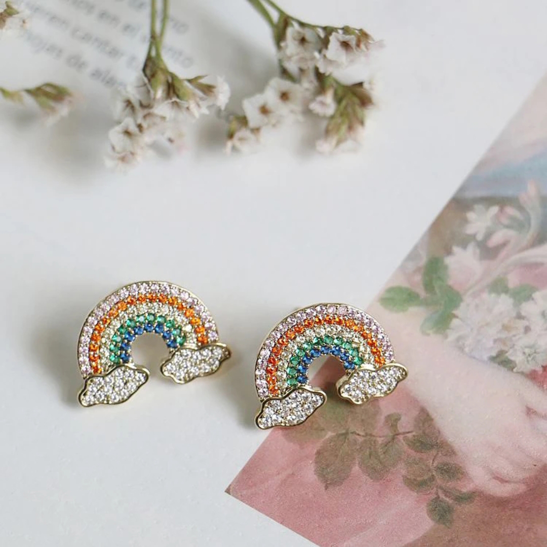 Diamond Rainbow Earrings