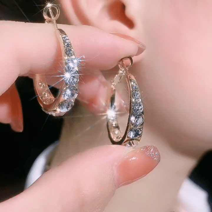 Diamond Hoop Earrings