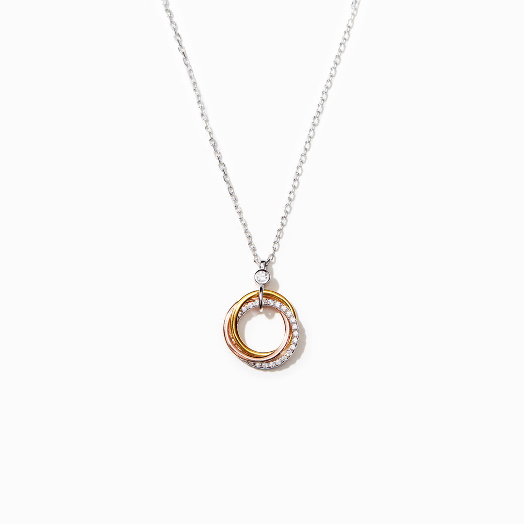Three Generations Triple Circle Necklace