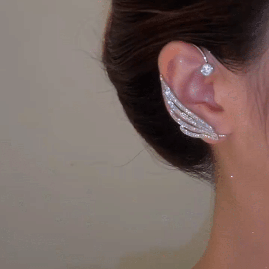 Diamond Angel Wings Earrings