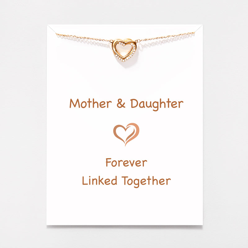 Pavé Linked Hearts Necklace