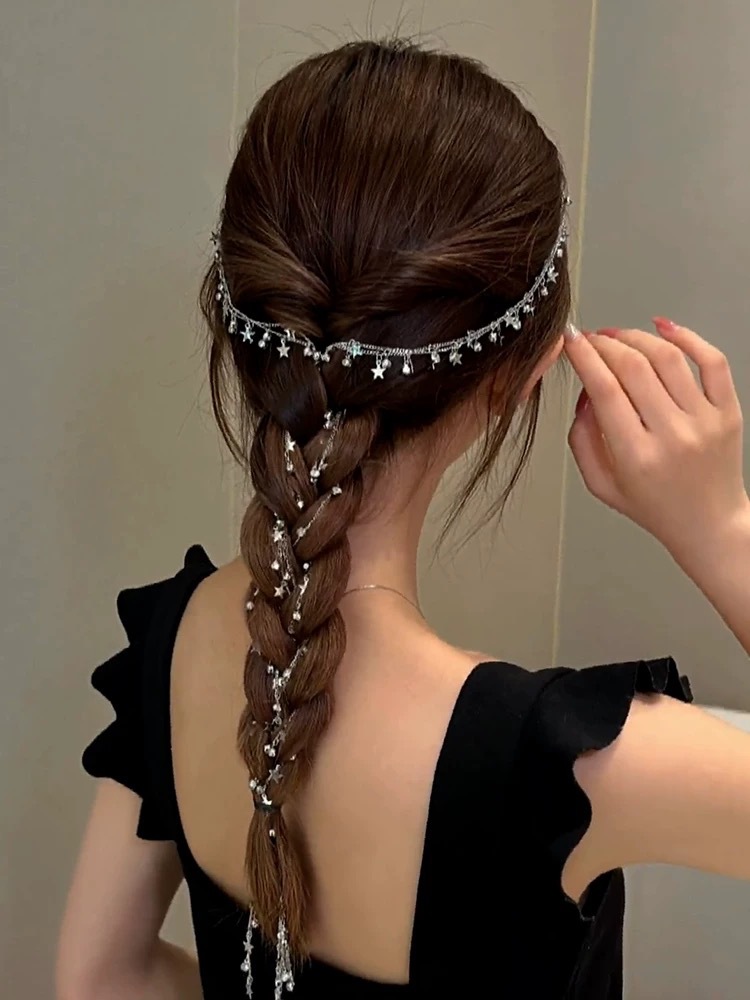 Diamond Star Hair Chain