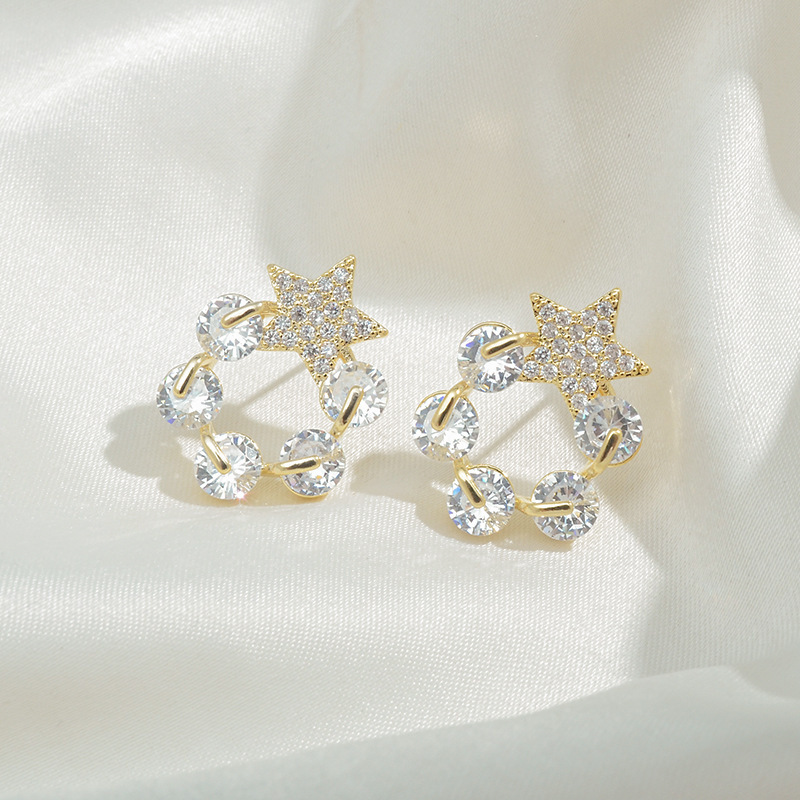 LAST DAY 50% OFF - Pentagram Diamond Earrings（BUY 2 FREE SHIPPING）