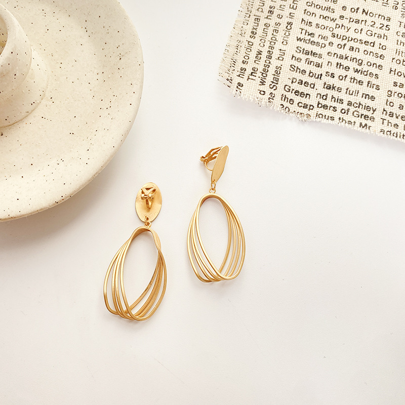 Modern Matte Gold Earrings