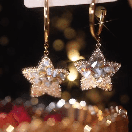 LAST DAY 70% OFF -Sparkling Crystal Star Earrings (Buy 2 Free Shipping)