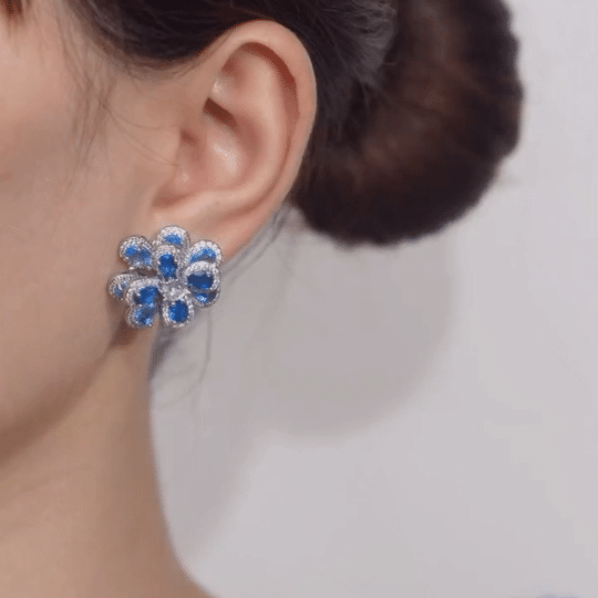 Fashion Gradient Flower Earrings