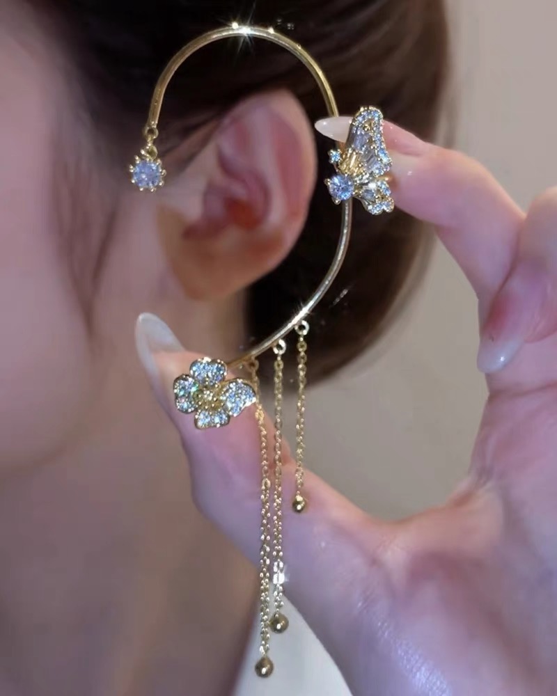 ✨Butterfly Tassel Style Zircon Earrings