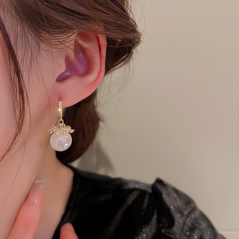 Fashion Flower Pearl Earrings