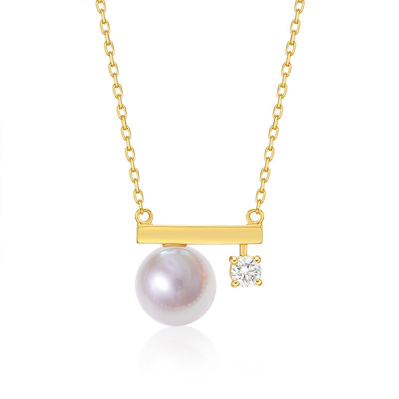 S925 Life is 90% How You React it Pearl Balance Necklace