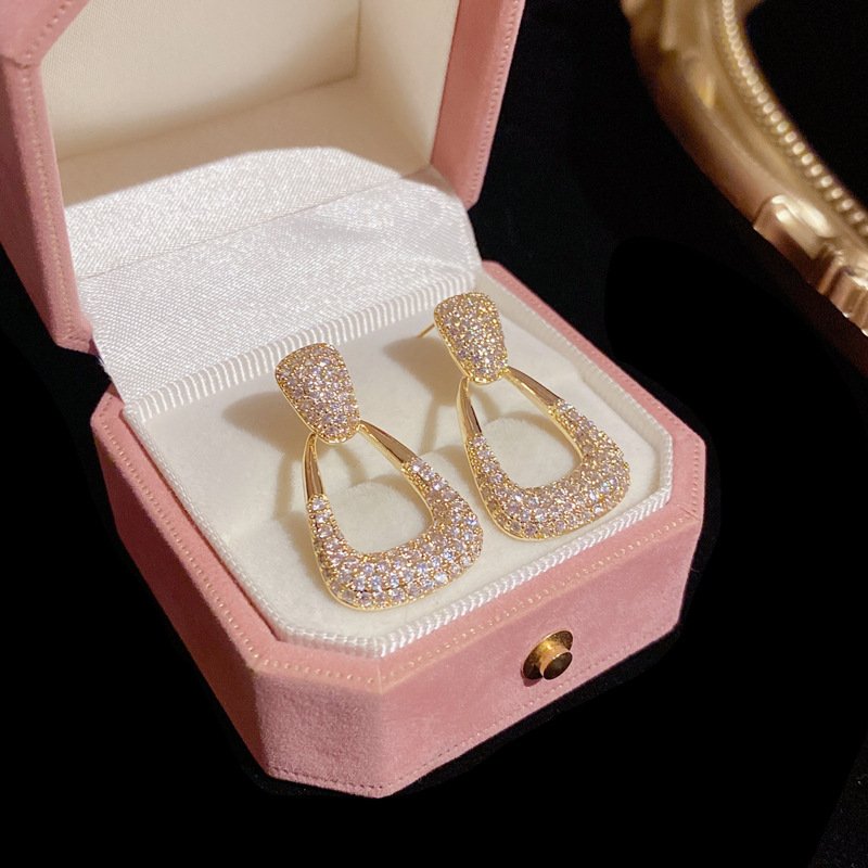 Trendy Diamond Drop Earrings