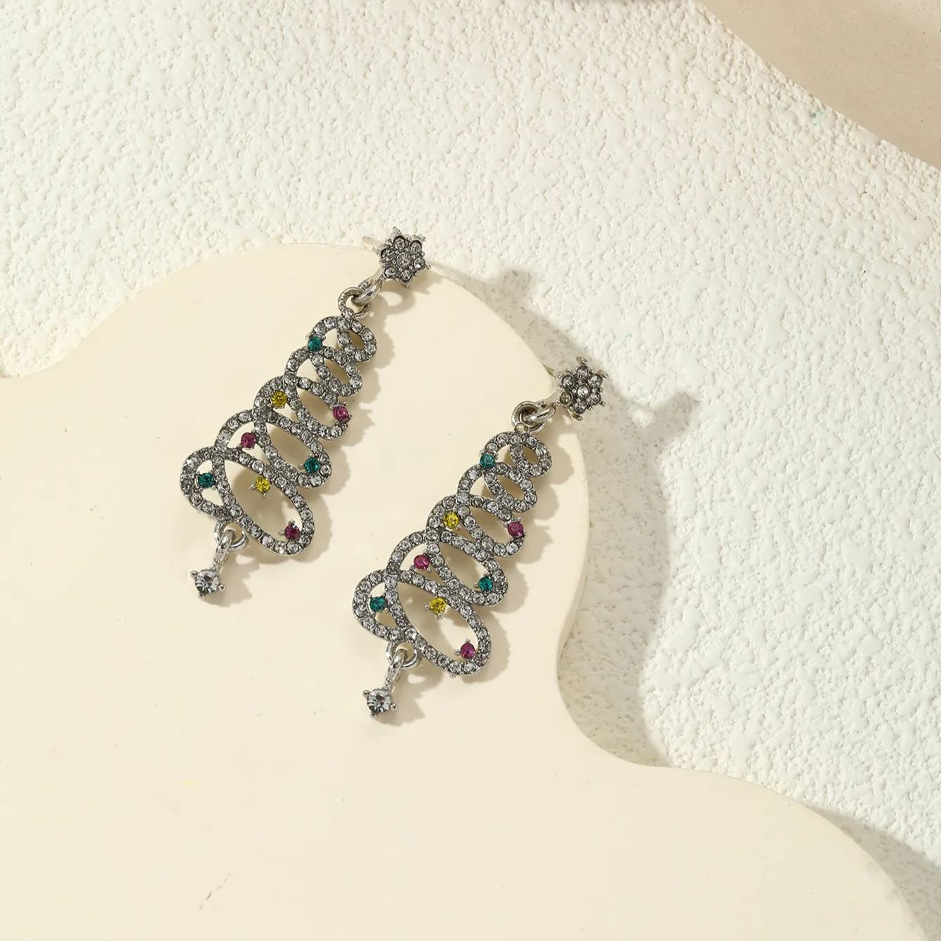 Diamond Tree Earrings