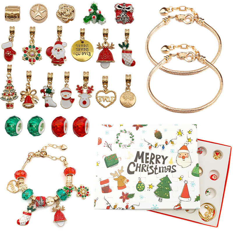 🎄Early Christmas Sale 60% OFF🎄24 Days Countdown Calendar DIY Christmas Advent Calendar Bracelets Set🎁