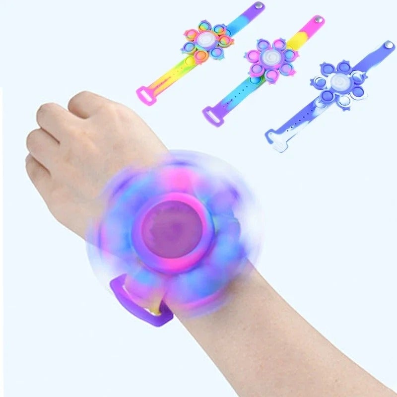 (NEW YEAR PROMOTION - 38% OFF) LED Spinning Pop It Bracelet - Buy 2 Free Shipping