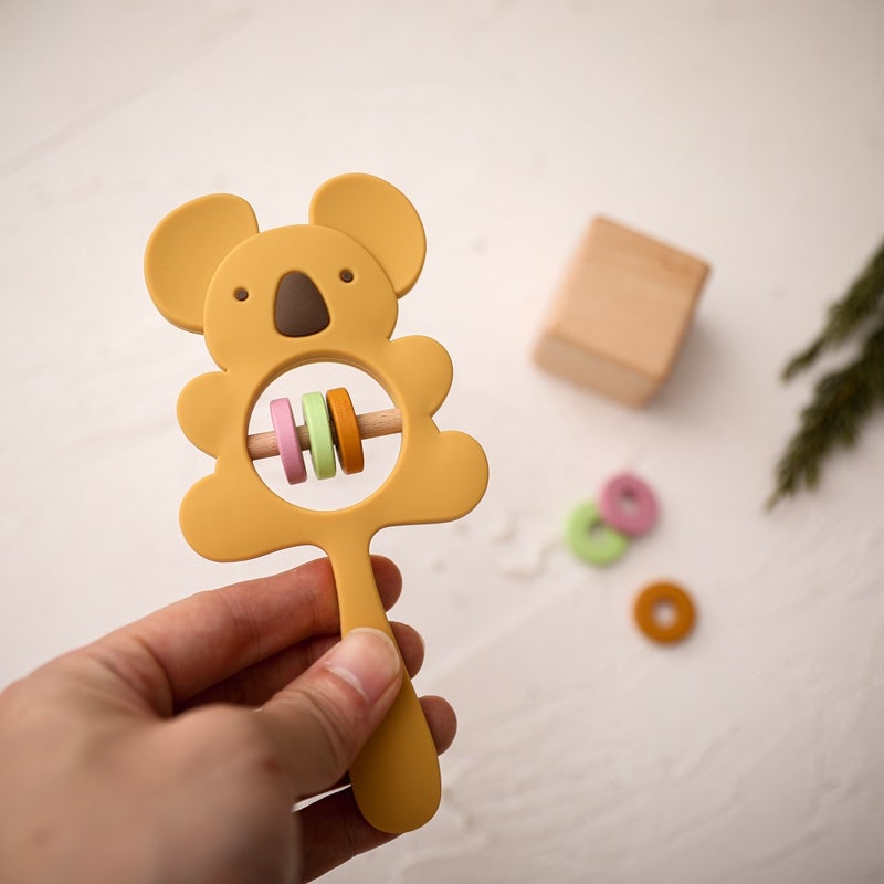 Silicone Koala Sloth Newborn Baby Handbells