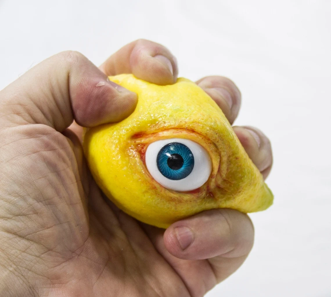Toy with a moveable eyeball