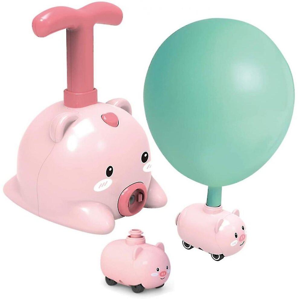 Pink Pig Balloon Car Toy 