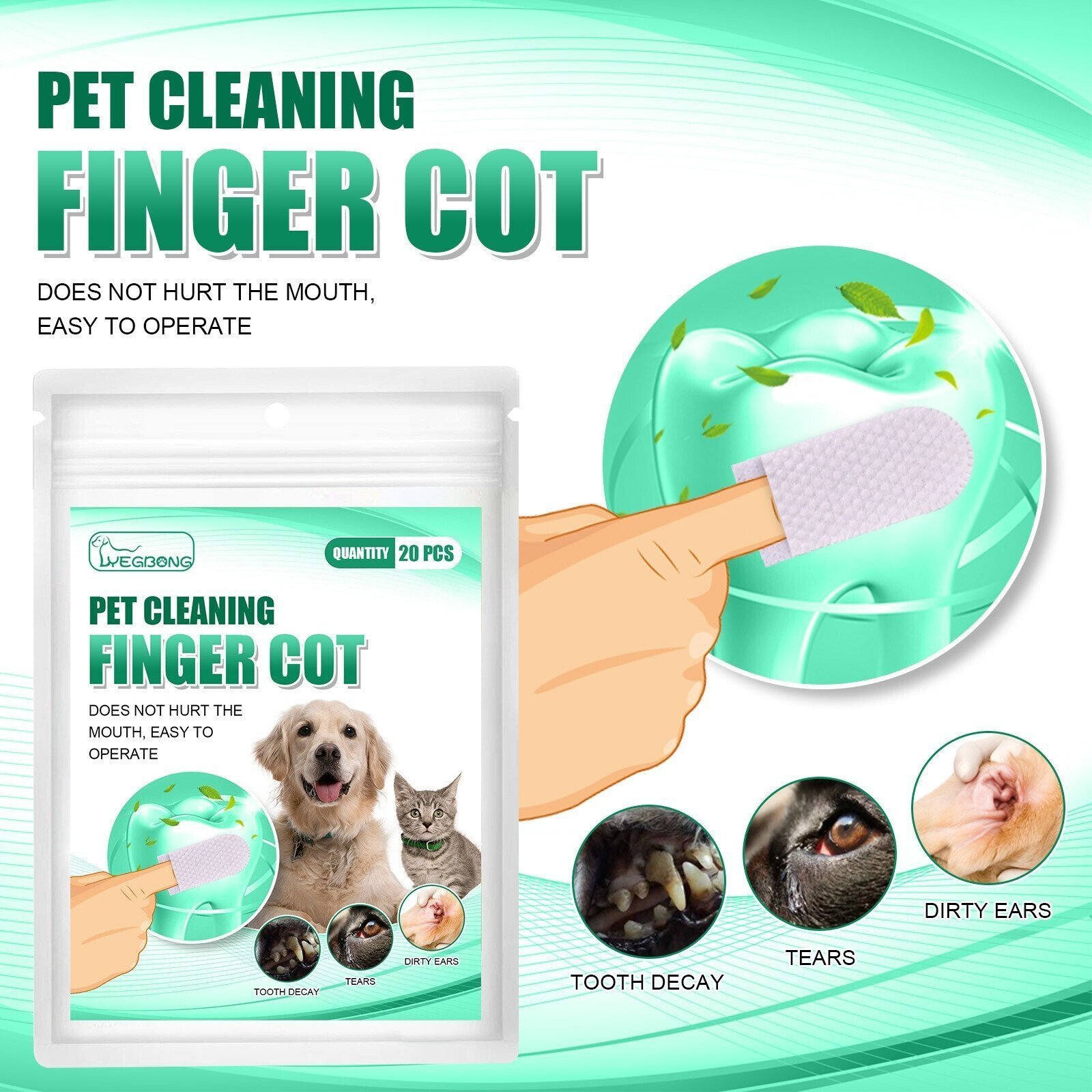 PET CLEANING FINGER COT