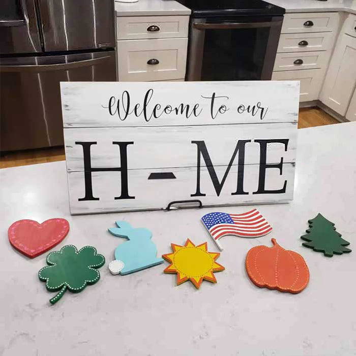 FAMILY SIGN WITH 7 INTERCHANGEABLE PIECES 