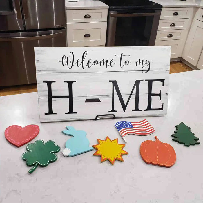 FAMILY SIGN WITH 7 INTERCHANGEABLE PIECES 