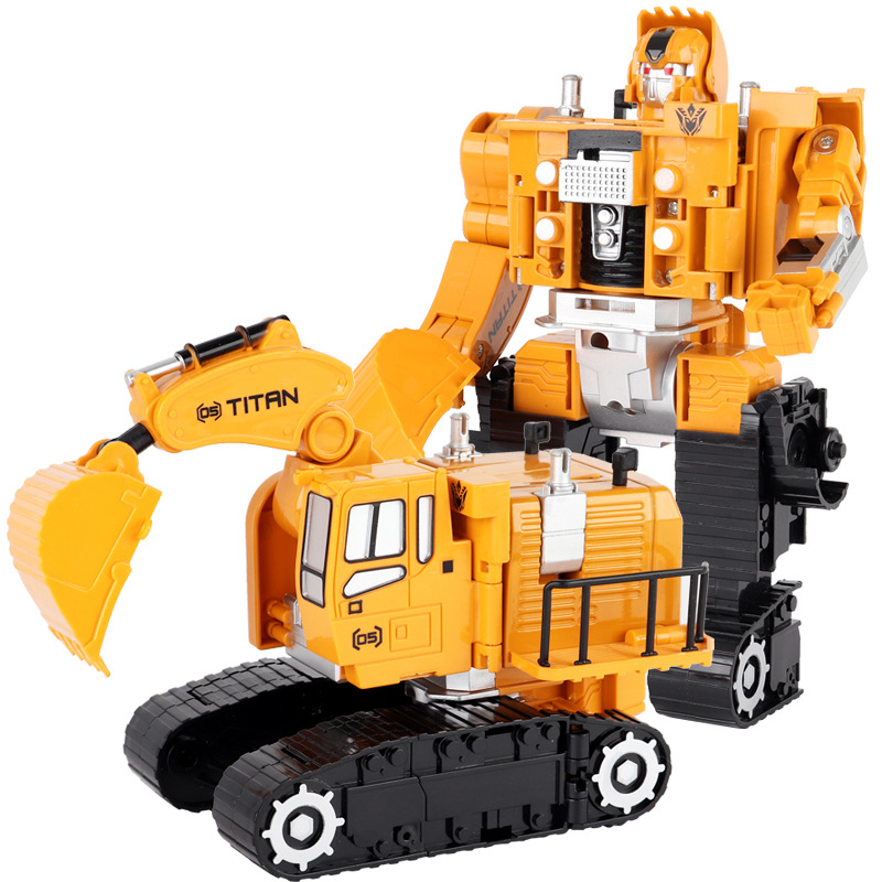 5 In 1 Transformation Car Assembly Excavator Toys 