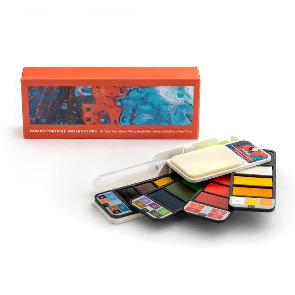 (NEW YEAR PROMOTION - SAVE 50% OFF) NomadColor Portable Watercolor Kits-Kid's Gift