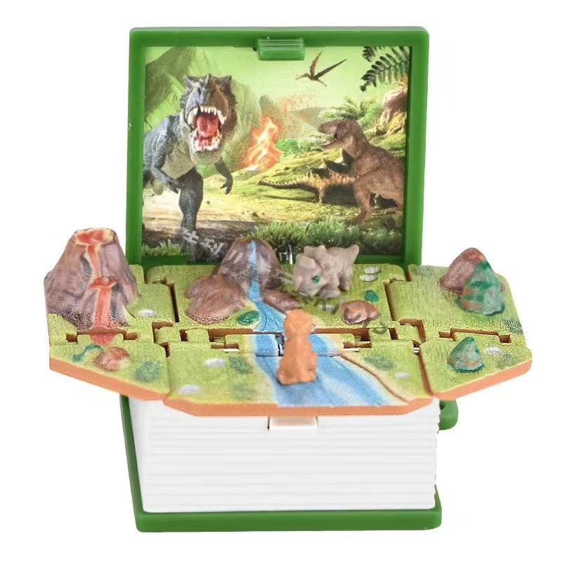 Pop Up 3D Mini Dinosaurs Keychain Toys