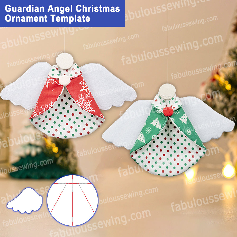 Fabulous Sewing Guardian Angel Christmas Ornament Template