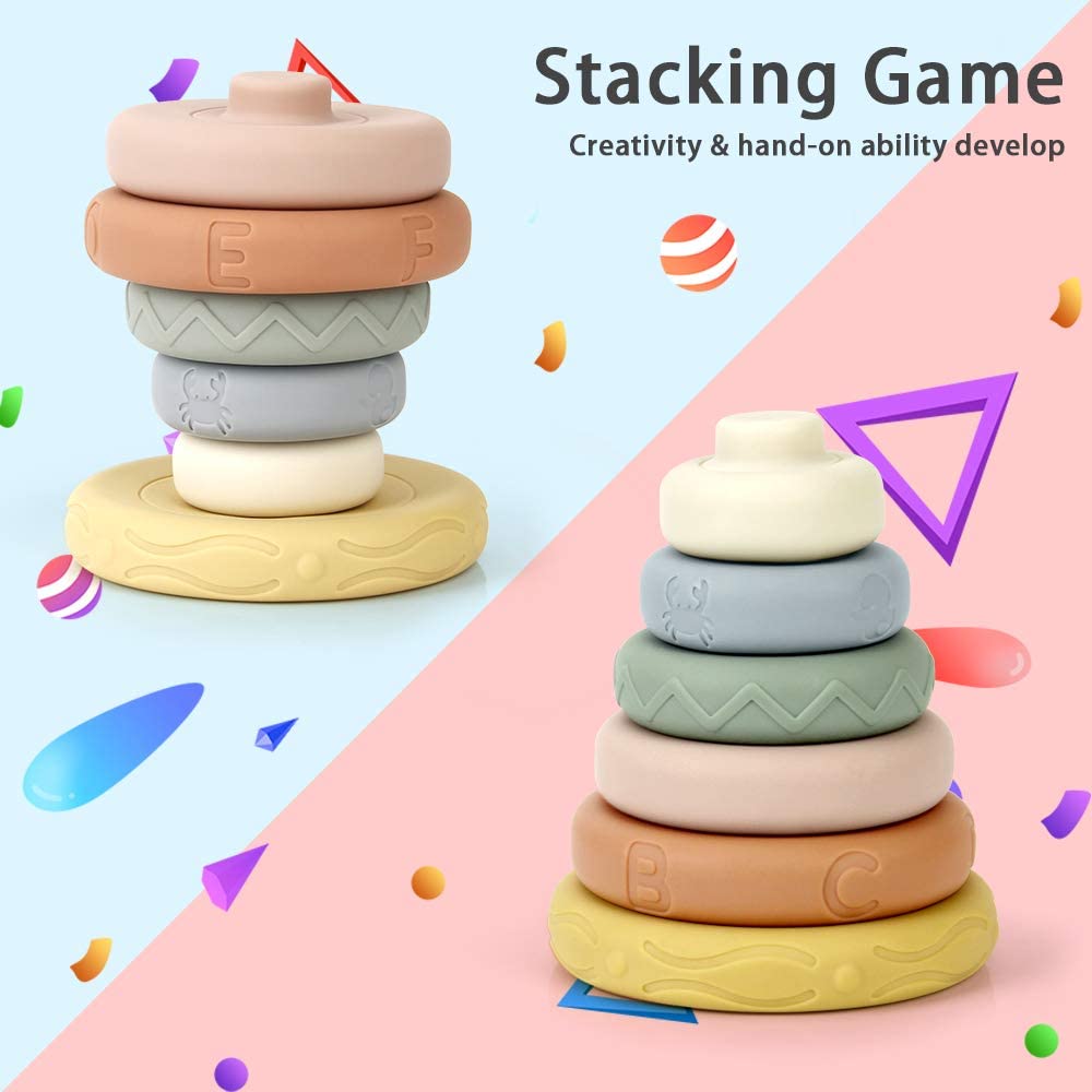 6 Pcs Stacking & Nesting Circle Toy