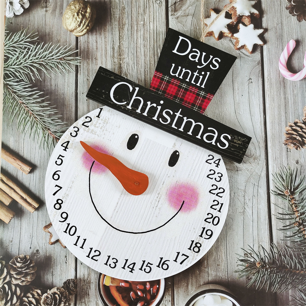 Wooden Christmas Countdown Calendar Pendant