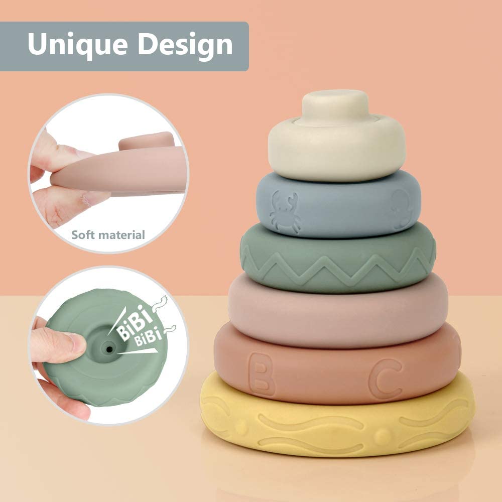 6 Pcs Stacking & Nesting Circle Toy