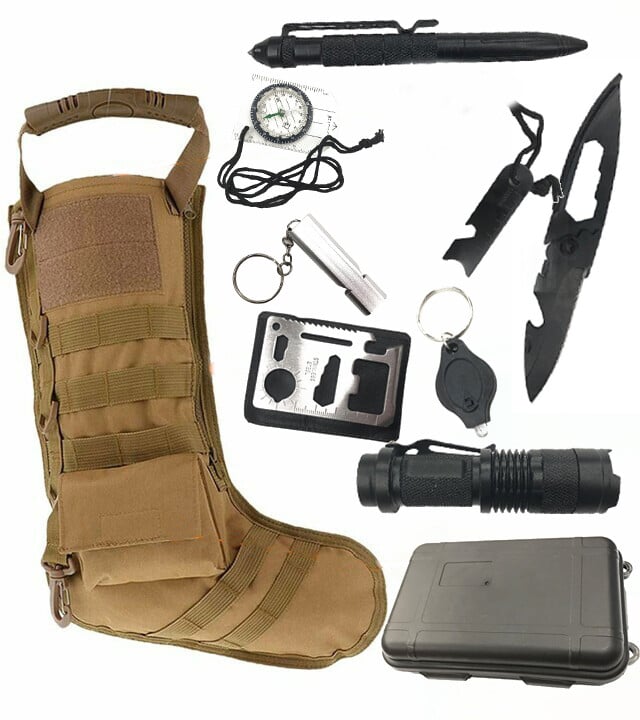 Gearrific Tactical Christmas Stocking Pre-Filled with survival gear! Hands down one of the best Christmas Gi… | Survival gift, Christmas gifts for husband, Tactical