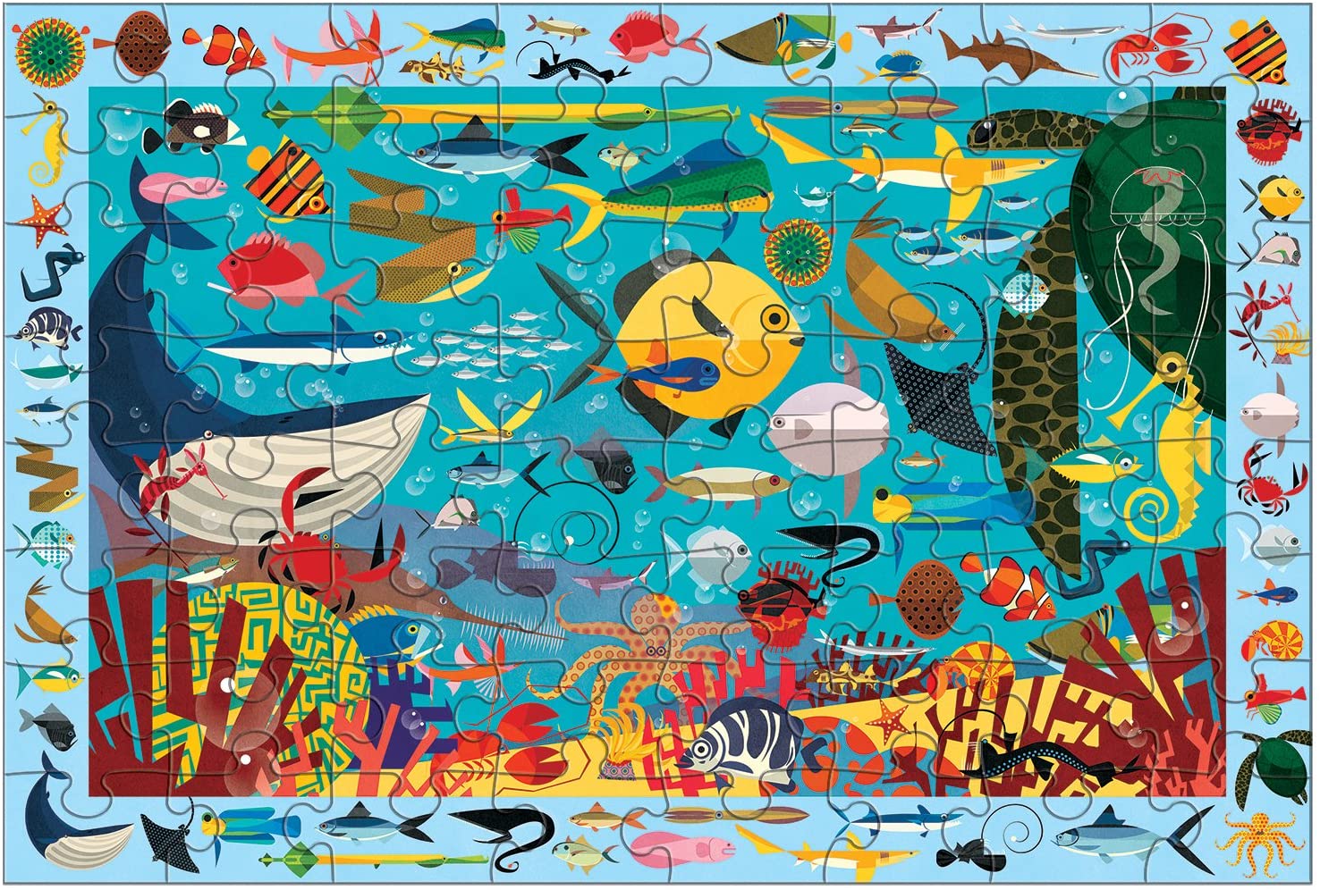 Ocean Life Search & Find - 64 Pieces Puzzle