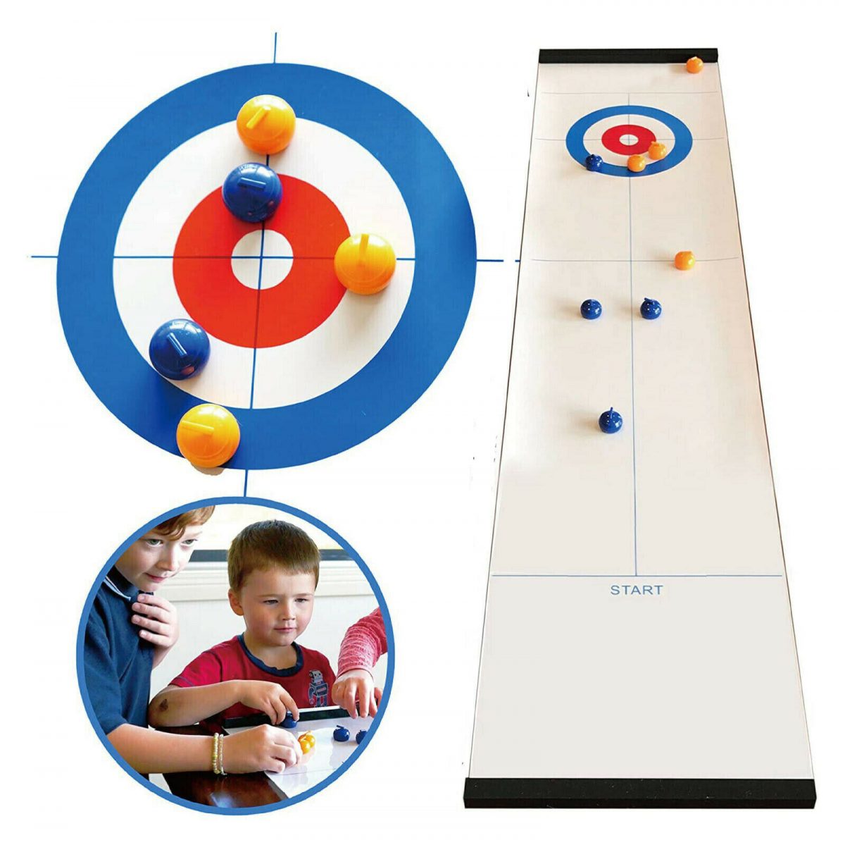 Tabletop Curling Game Portable Shuffleboard Sports Board Games 