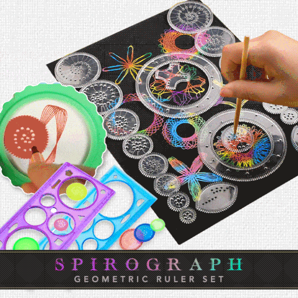 (NEW YEAR SALE - 38% OFF) Spirograph Geometric Ruler Set - Buy 3 Get Extra 15% OFF & Free Shipping