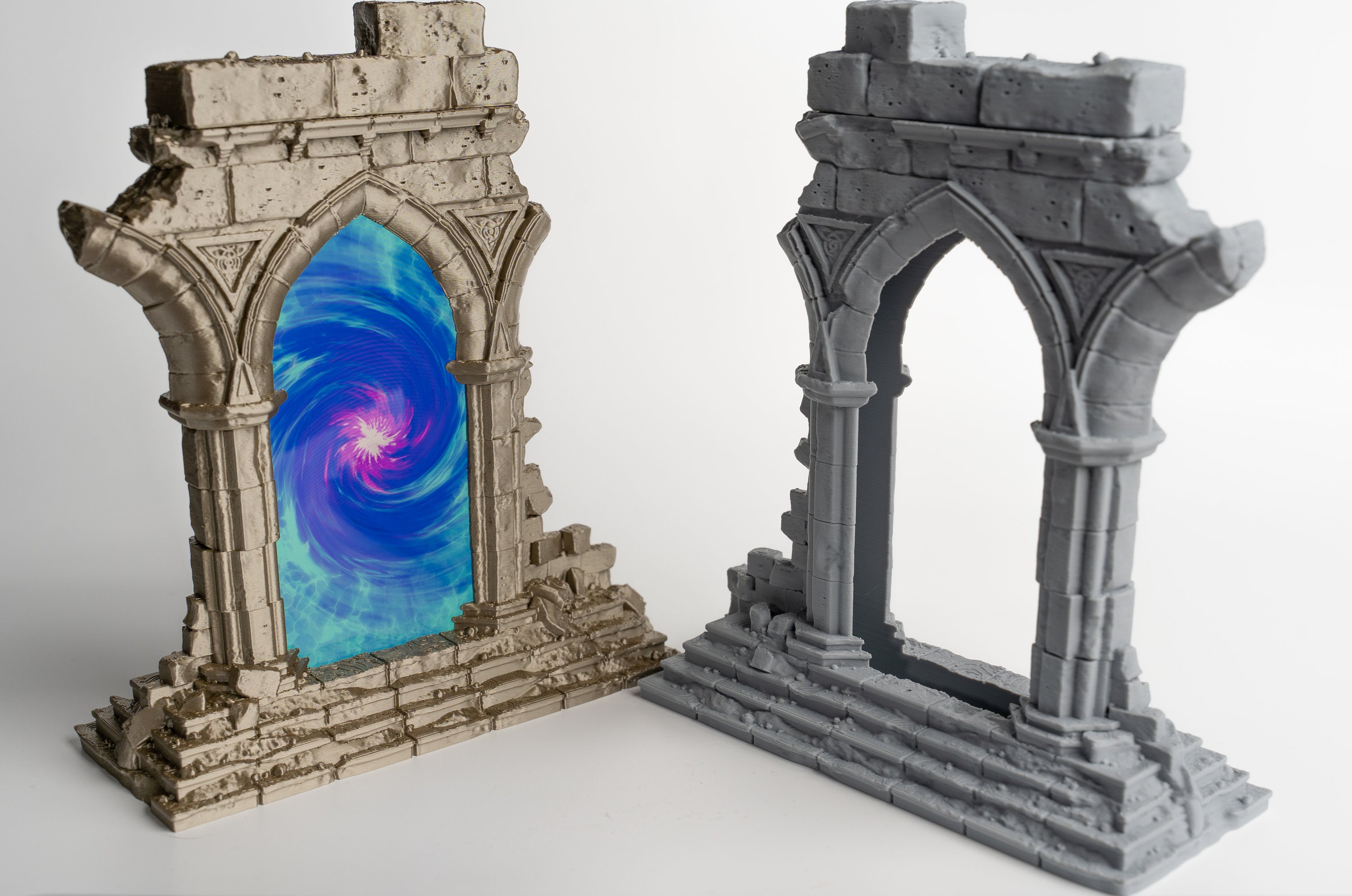 Ruined Archway Tabletop Gamer Portal - Raw 3D Print Fantasy Prop