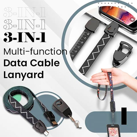 (🎄CHRISTMAS EARLY SALE-48% OFF) 3 in 1 Multifunction Data Cable Lanyard