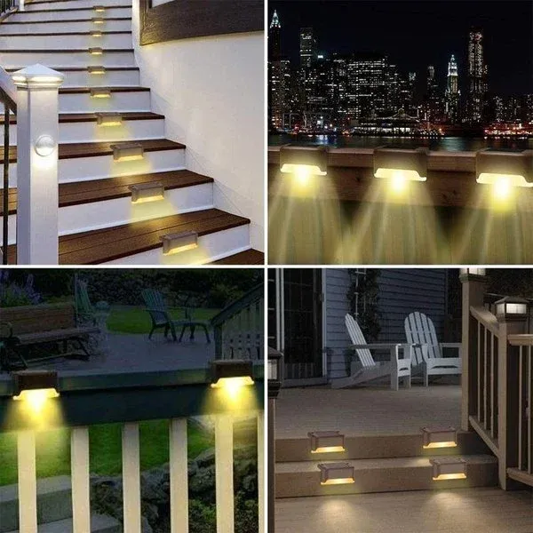 🔥BUY MORE SAVE MORE🔥 LED Solar Lamp Path Staircase Outdoor Waterproof Wall Light