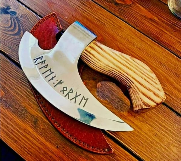 🎁🪓Gift to Him - Viking Hatchet Handmade Pizza Cutting Axe - BUY 2 FREE SHIPPING