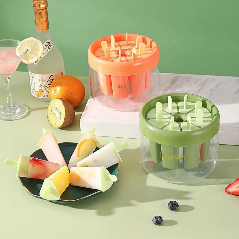 Triangle Popsicle Mold - Polypropylene - Polystyrene - Green - Orange