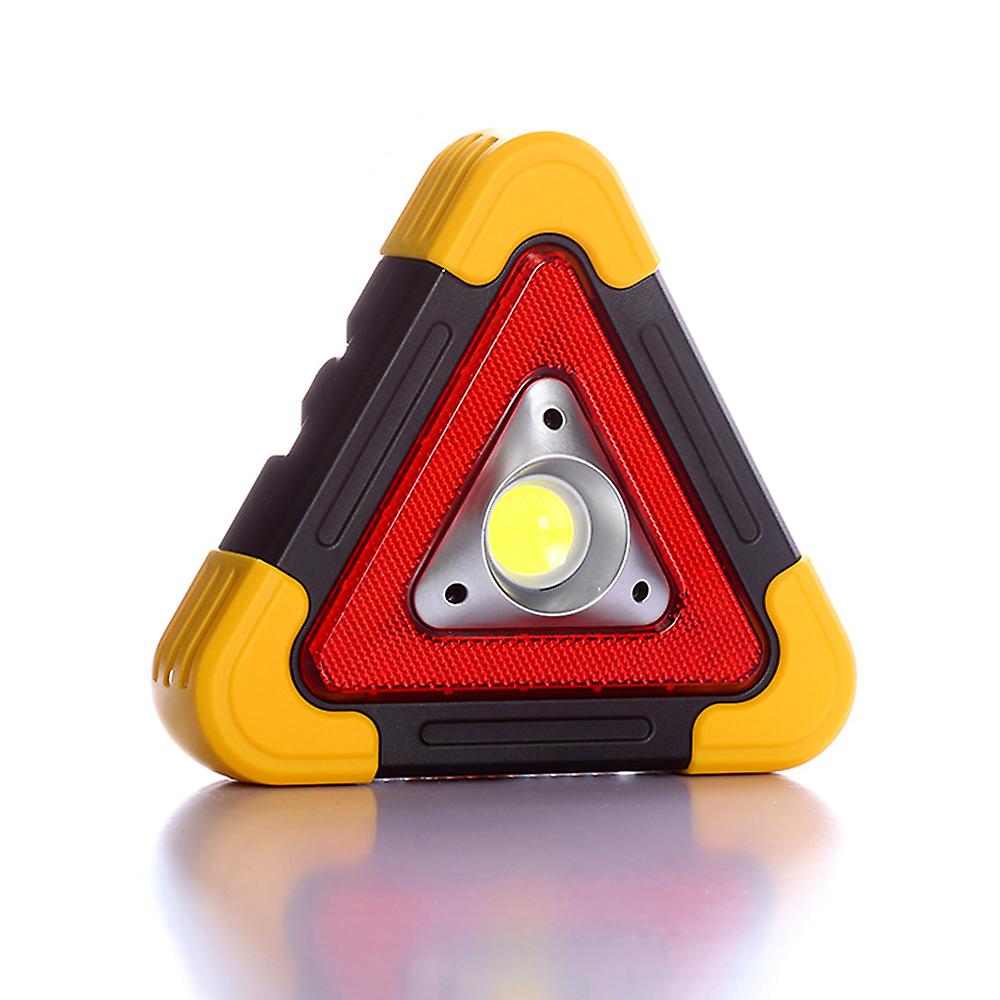 COB LED Safety Warning Triangle & Work Light with Stand & Handle - 1000 Lumen