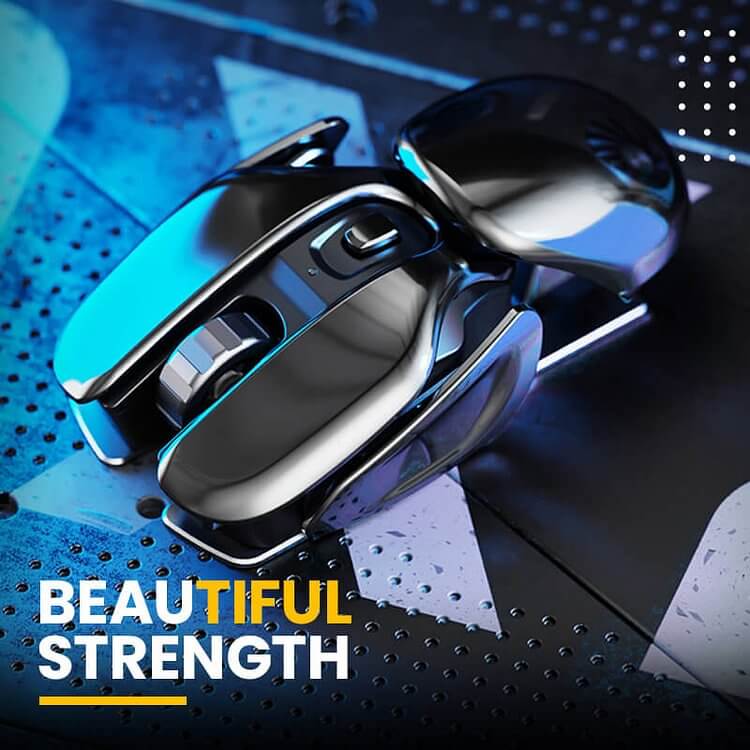 ⚡Hot Sale⚡Wireless Ergonomics Metal Mouse