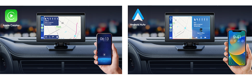Campark RC04 7'' Wireless Car Receiver for Carplay/Android Auto