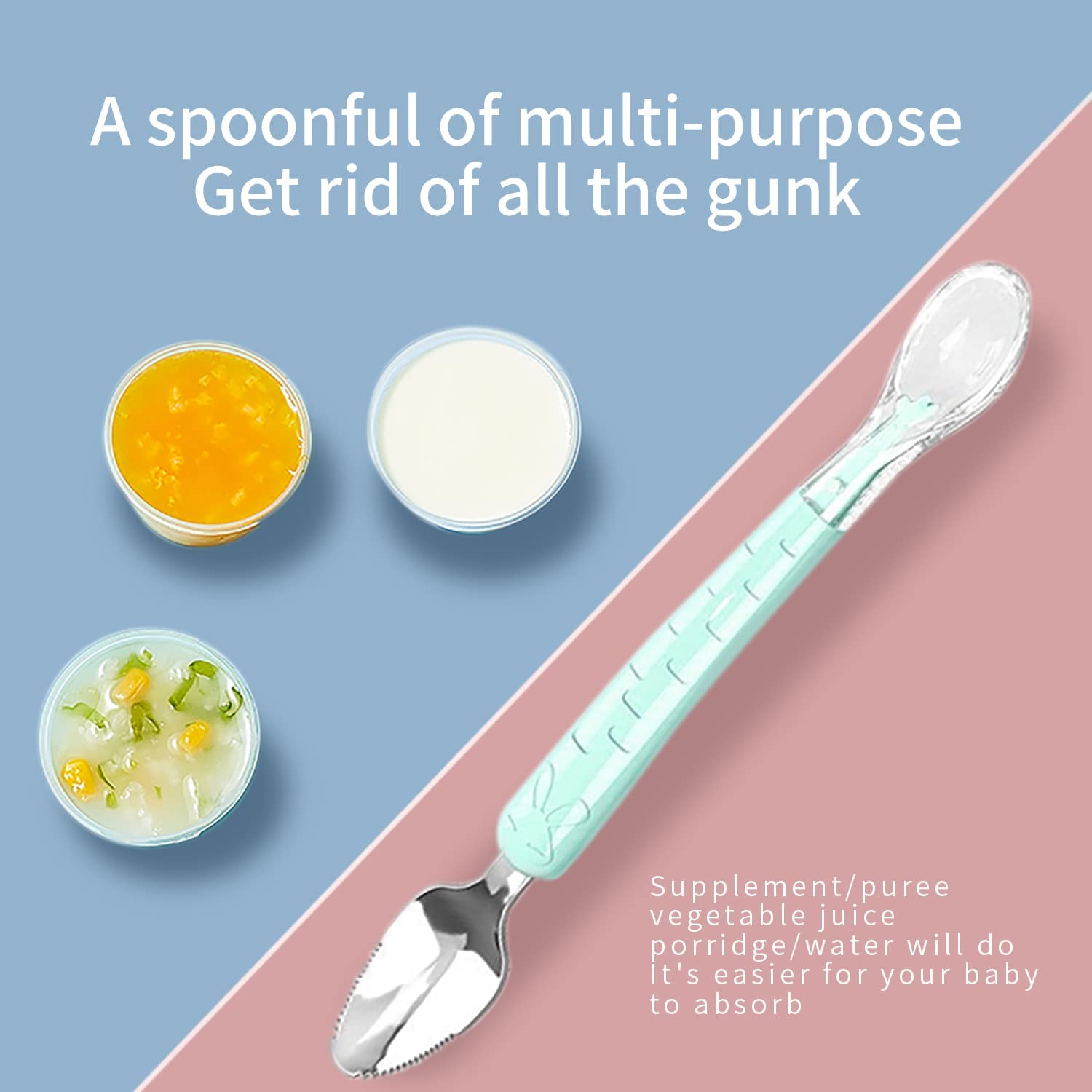 Double Head Baby Silicone Food Spoon