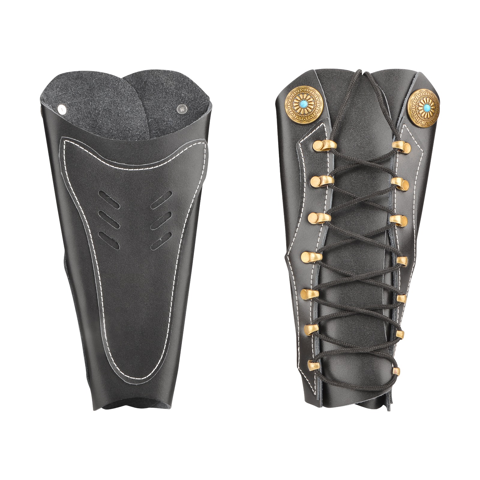 Archery Arm Guard Traditional Medieval Style Leather Arm Protector-CHN Archery