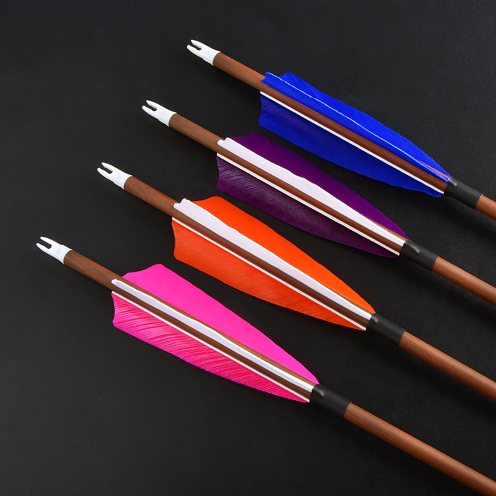 SHARROW Traditional Carbon Arrows Spine 340/400/500/600 (12 Pack)-CHN Archery