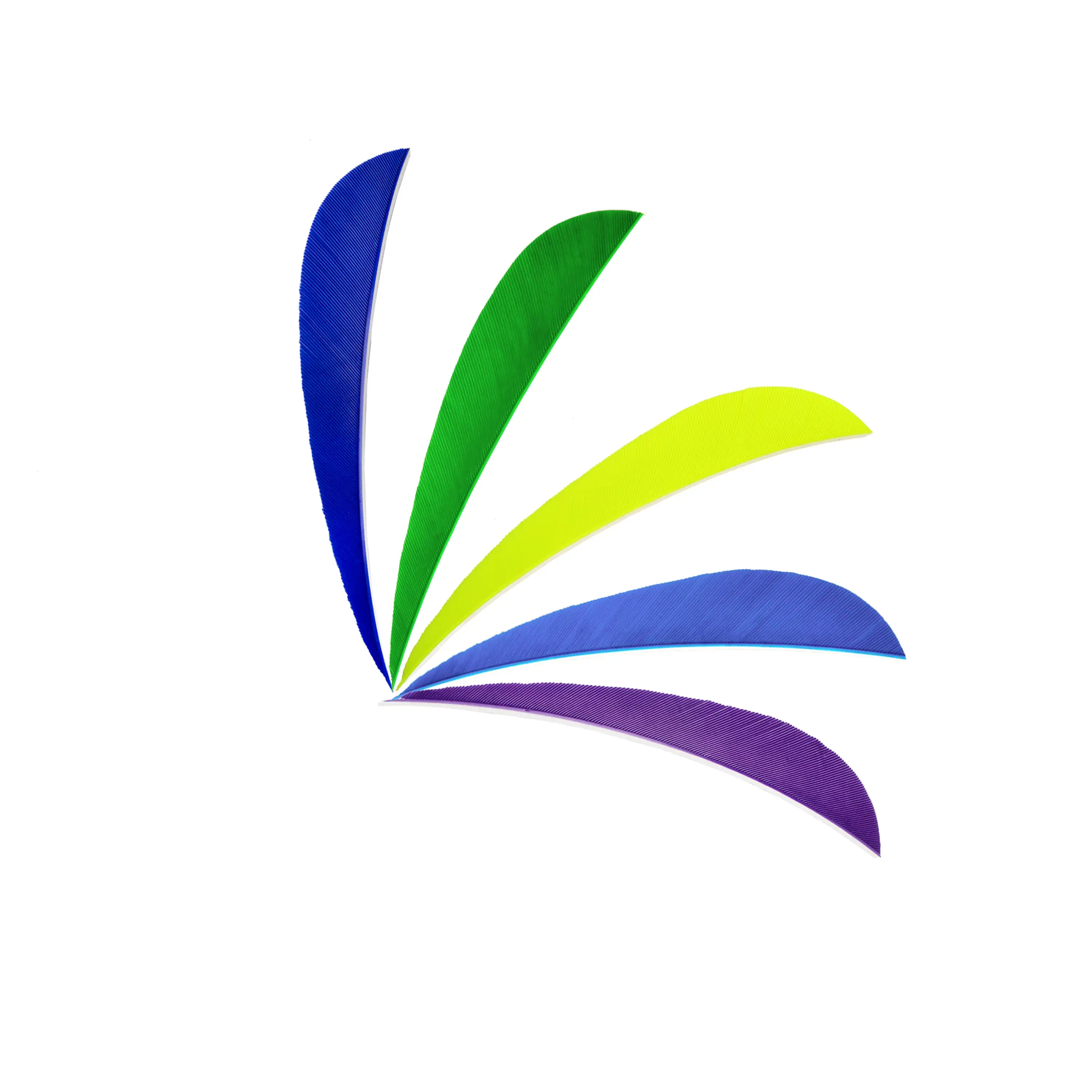 Archery Arrow Feathers 3" 4" 5" Parabolic Solid Color LW (50 Pack)-CHN Archery