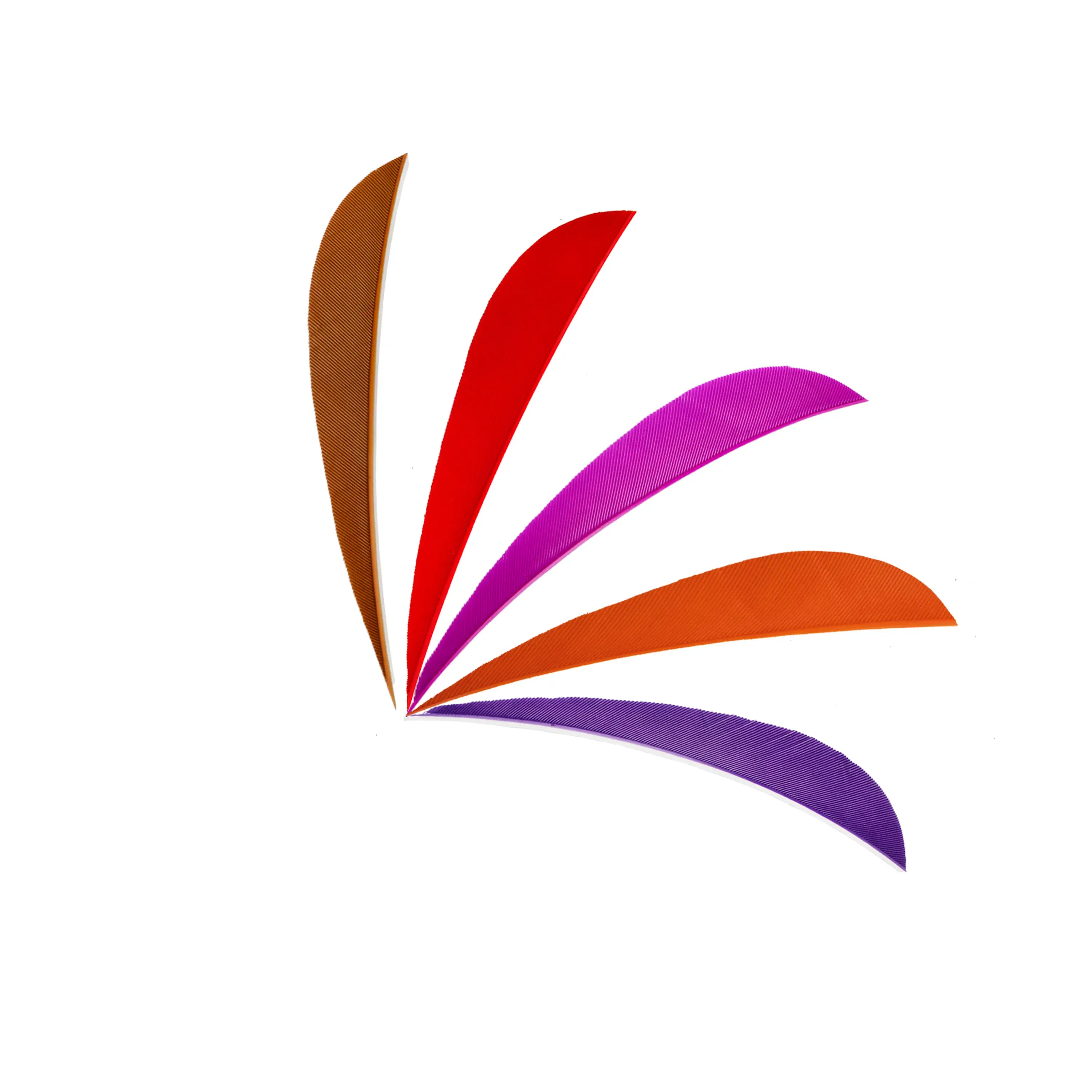 Archery Arrow Feathers 3" 4" 5" Parabolic Solid Color LW (50 Pack)-CHN Archery