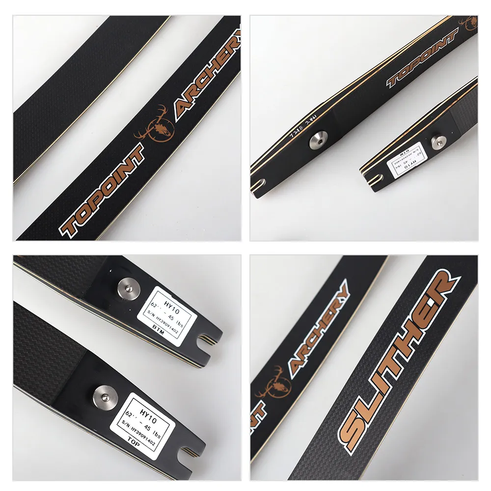 TOPOINT SLITHER ILF 3K Carbon/Bamboo Recurve Limbs 30-55 lbs-CHN Archery