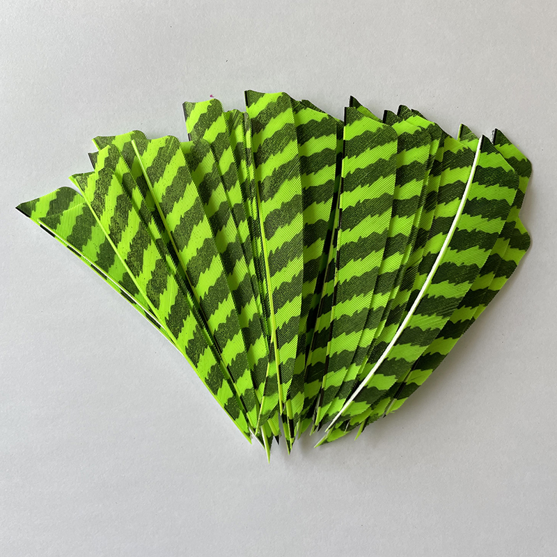 Arrows Barred Feathers Fletchings 3" 4" 5" Shield Cut RW (50 Pack)-CHN Archery