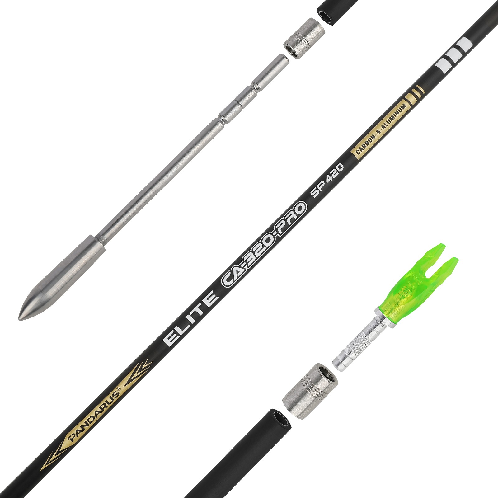 Wolfman CA320/CA320 PRO Frecce In Carbonio Avvolto Alluminio